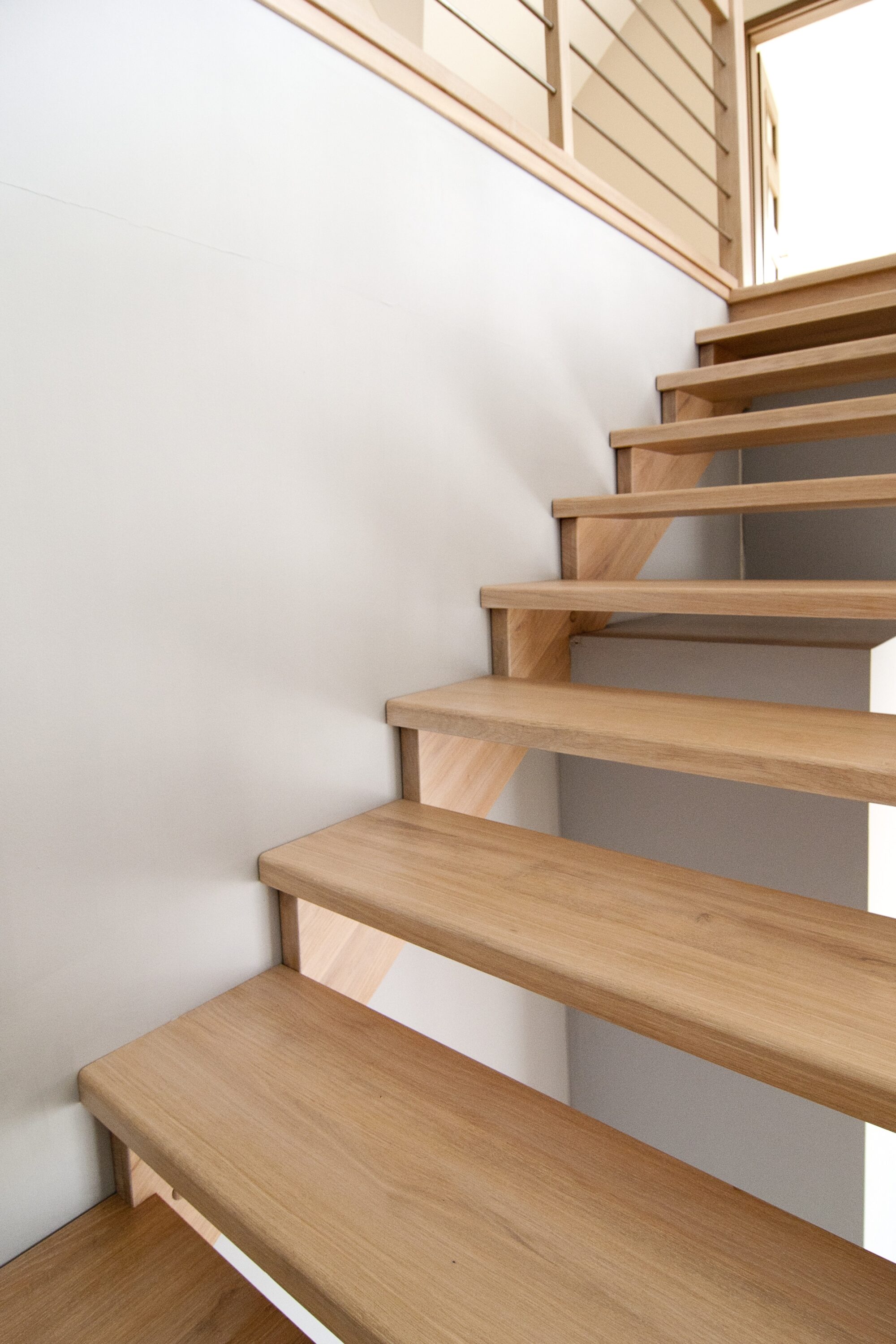 simple wooden interior staircase