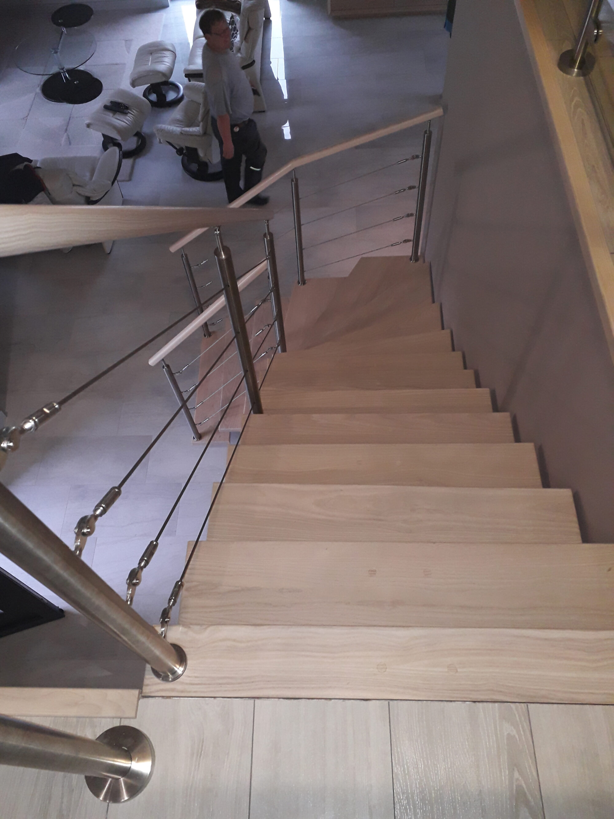 personeni escaliers escalier bois metal noir moderne garde corps inox 5 22